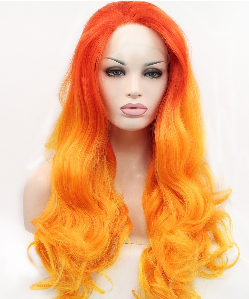 red orange wig